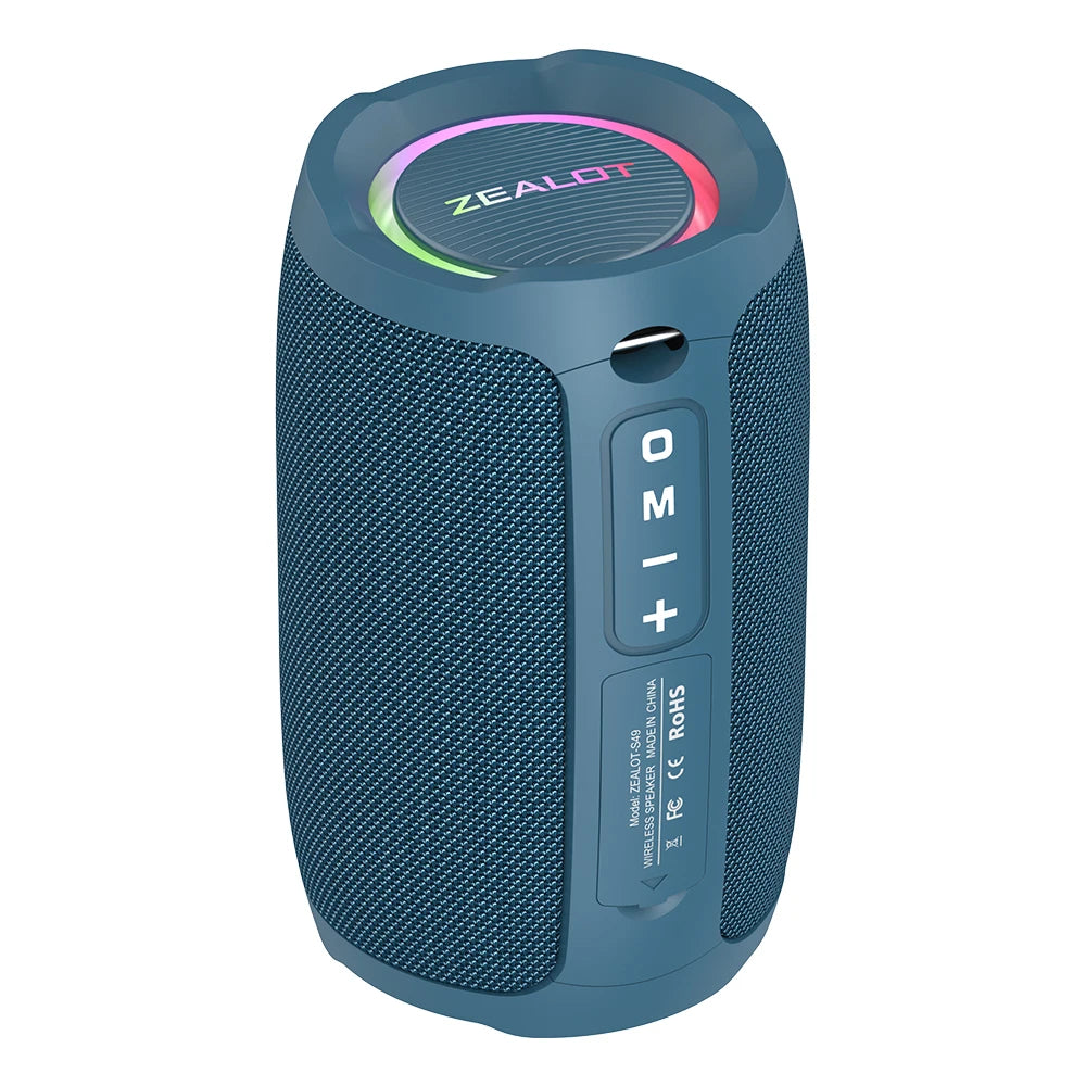 ZEALOT-S49 Portable Bluetooth Speaker 20W IPX7 Waterproof Powerful Sound Box Bass Boost Dual Pairing True Wireles Stereo Outdoor