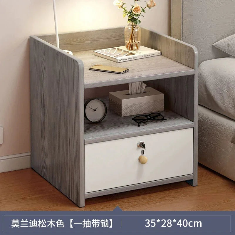 Cabinet Bedroom End Storage Bedside Table Locker Storage Comfotable Home Small Modern Mesitas De Noche Dormitorio Household