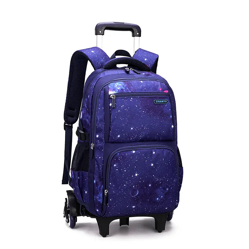 Carry On Kids' Luggage Primary Junior High School Bag Rolling Backpack for Boys Wheeled Bag with Lunch Box Trolley School Bags