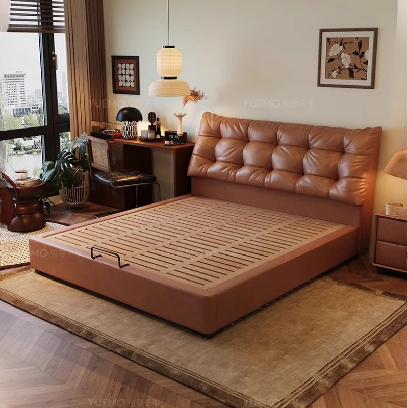 European Simple Bed Beauty Design Nordic Floor Luxury Beauty Castle Modern Bed Bedroom Children Letto Matrimoniale Furniture