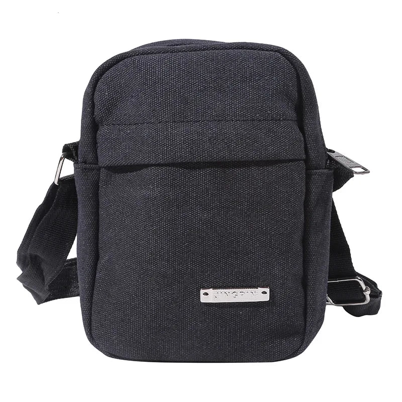 Men's Fashion Canvas Small Bag Casual Men Mini Handbags Male Crossbody Shoulder Messenger Bags For Men Business Sidebag