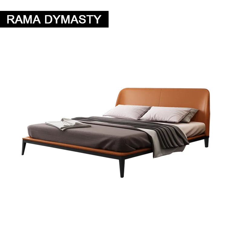 King/Queen Size Leather Upholstered Headboard Bed Frame Can be Customized
