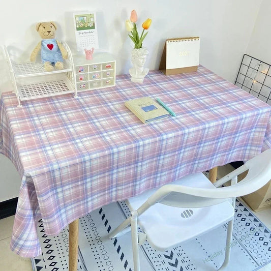 Plaid Tablecloth  Table Cloth Desk Mat Dust-proof Dining Table Cloth Furniture Protector Picnic Mat Tapete Dressing Table Mat