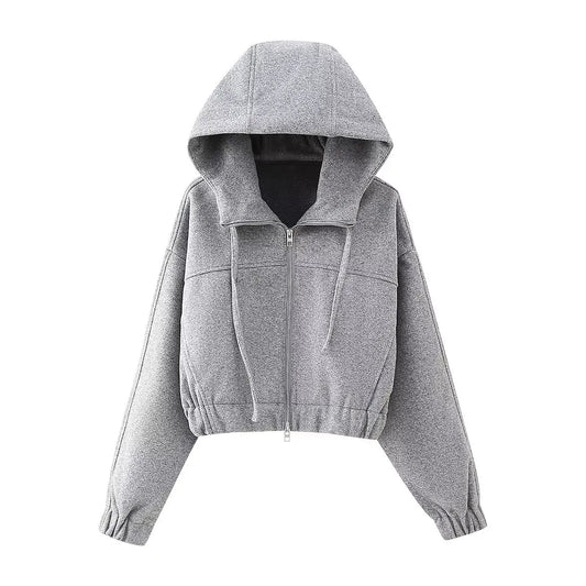 2025 new women's clothing European and American style fashion personality versatile daily fabric short sweater