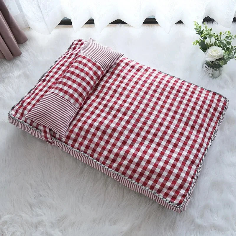 Cozy Sleeping Pet Cat Bed Cushion Soft Lounger Pet Bed House for Dogs Cats Sofa Warm Puppy Kennel Mat Dog Mattress Pet Supplies
