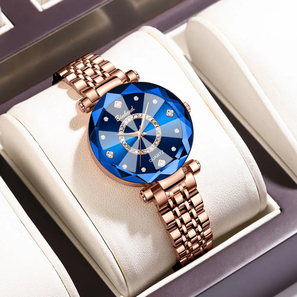 Women's Watch Light Luxury Fashion Diamond Set Quartz Watch Elegant Waterproof Clock Reloj V005