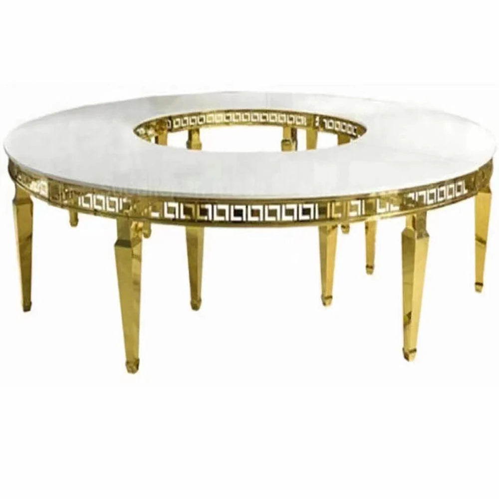 Stainless Steel Movable Serpentine Dininng Table for Hotel Banquet Wedding