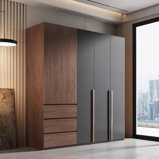 Chest Drawers Armored Living Room Cabinets Double Wardrobe Closet Simple Small Bedroom Storage Organizer Assembly For Clothes