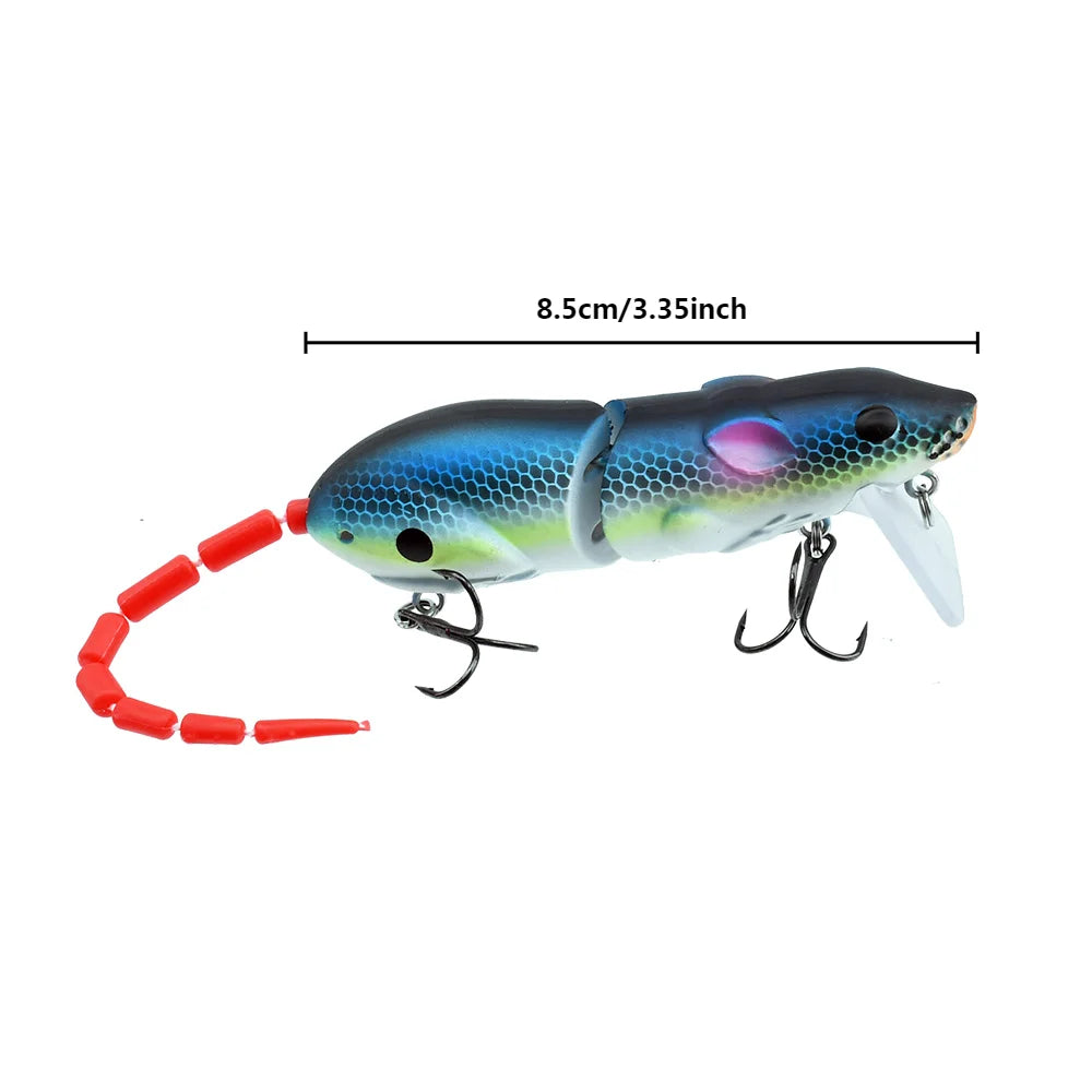 15.5CM Mouse Lure Artificial Plastic Mouse Fishing Lure Swimbait Rat Pike Bass Minnow Floatingbaits Fishing Tackle Accessories
