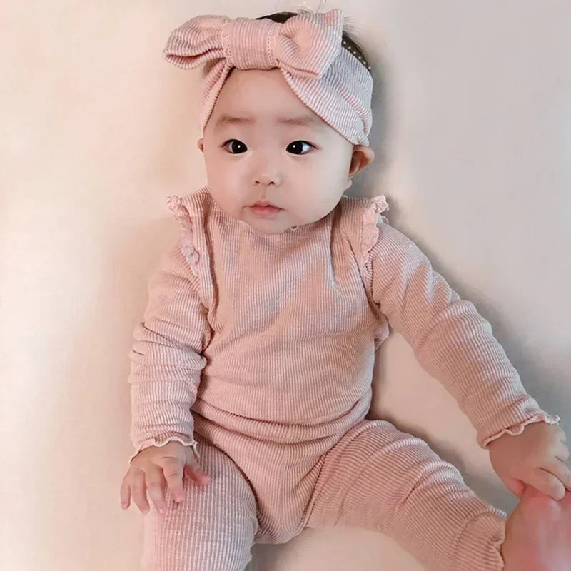 Baby Girl Clothing Sets Spring Newborn Girl Clothes Bodysuit + Pants Kids Clothes Baby Girl Outfit Infant Clothing For 0-2Y