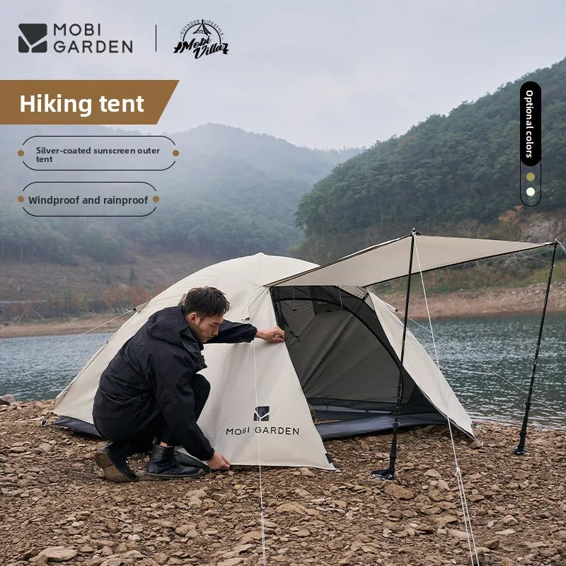Tent Outdoor Camping Equipment Rainproof Thickened Camping Three Season Tent Windproof Sunscreen Portable Folding