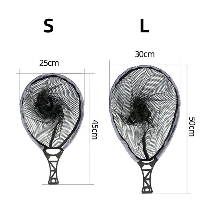 Handle Fly Fishing Hand Net Collapsible Small Mesh Foldable Landing Net Fishing Lures Net Outdoor Stream Fishing Tools Accessory