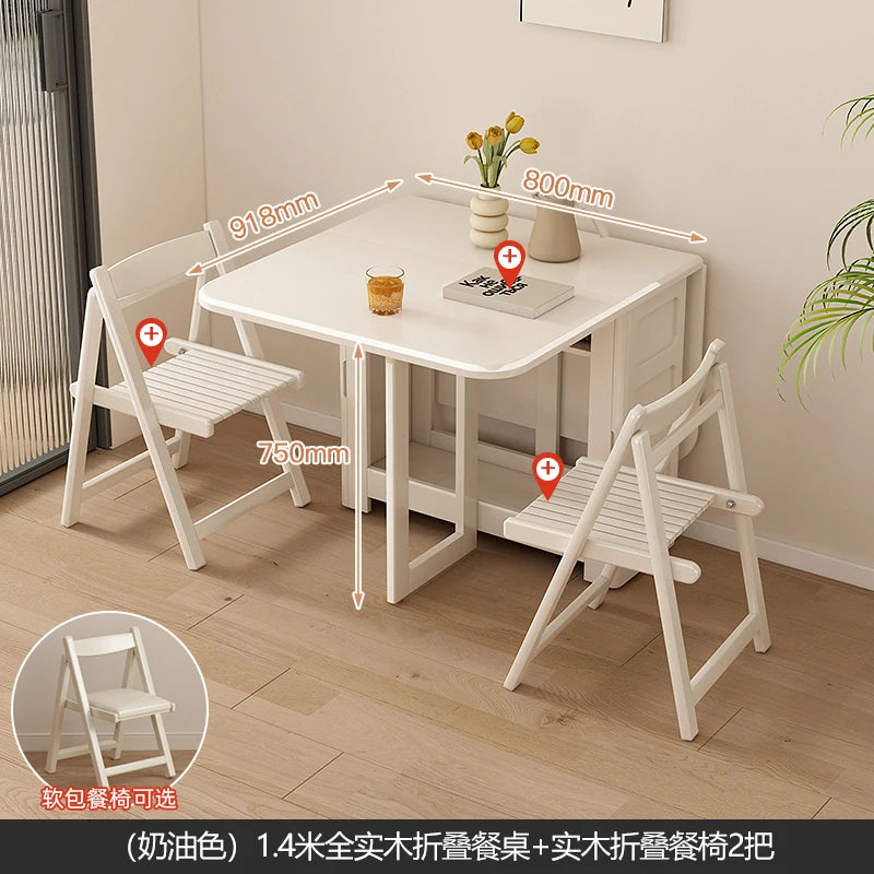 Folding Dining Table Set 6 Vintage Rattan Dining Table Set Modern Luxury Nordic Mesas Pegables Portatil Dining Room Furniture