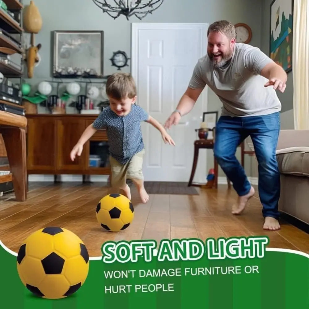 Easy to Grip Handleshh Silent Football Indoor Activities Low Noise Training Ball Lightweight Squeezable Foam Soccer Ball