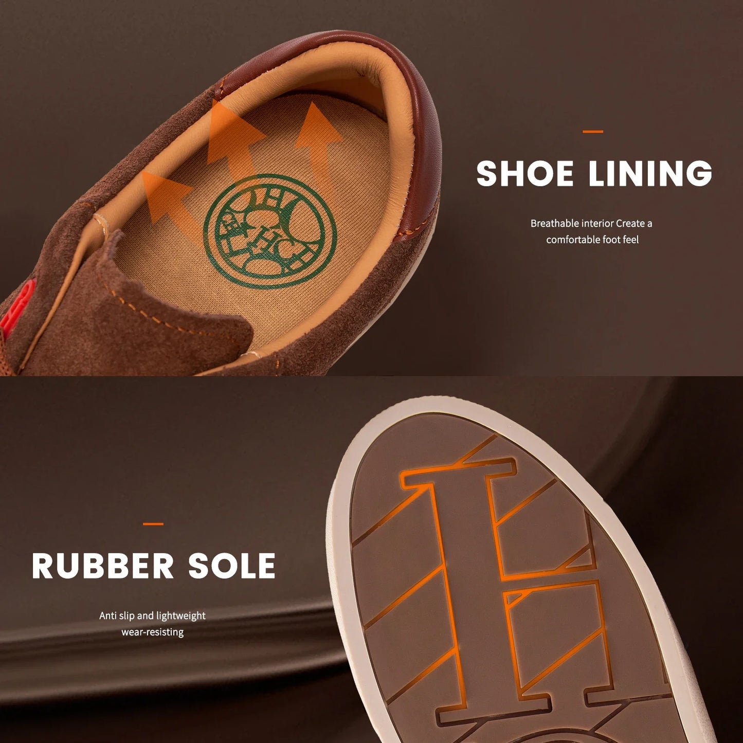 Men's shoes Black high-grade leather casual shoes flat bottom breathable comfortable board shoes coffee color 2025 new
