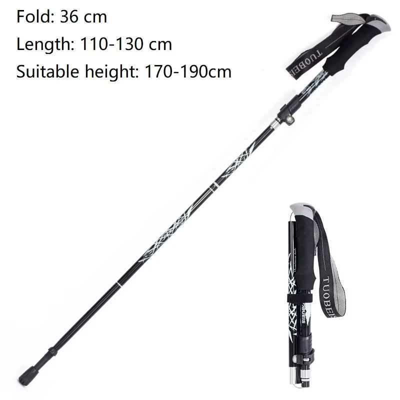 Ultralight Foldable Trekking Poles  Telescopic Nordic Walking Sticks  Portable Outdoor Camping Hiking Gear for Trekking