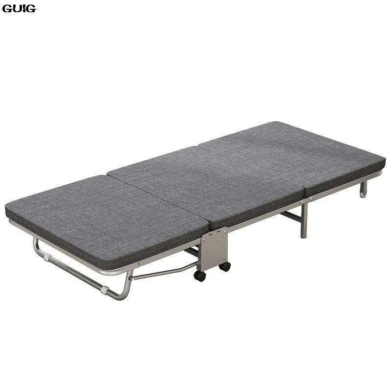 GUIG's New Tri-fold Office Rollaway Bed Single Bed Attendant Bed Siesta Bed Nap Bed Camp Bed Hard Board Bed Hot