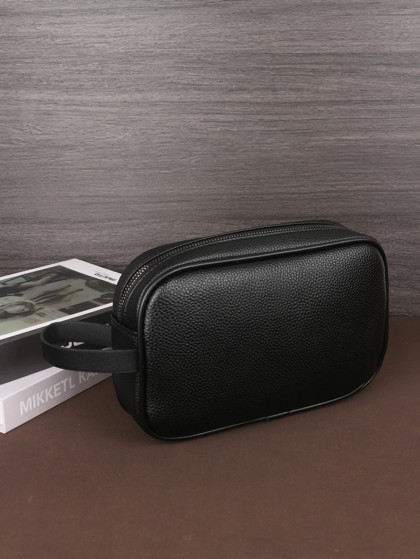 Men's Business Clutch Bag Travel Essentials Outdoor Toiletry PU Portable Handheld Cosmetic Bag Large Capacity Elegant Design