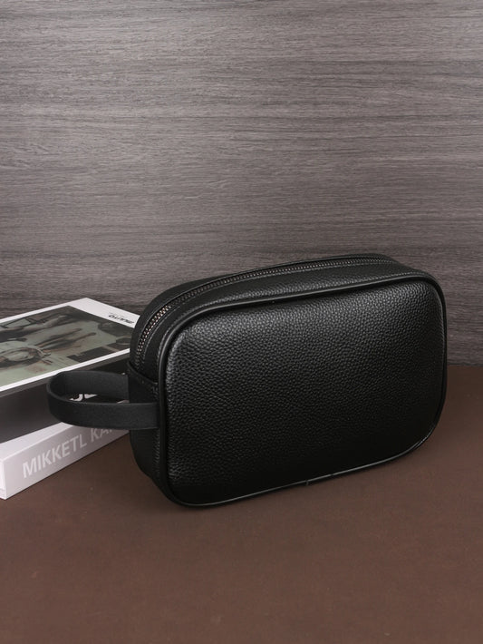 Men's Business Clutch Bag Travel Essentials Outdoor Toiletry PU Portable Handheld Cosmetic Bag Large Capacity Elegant Design