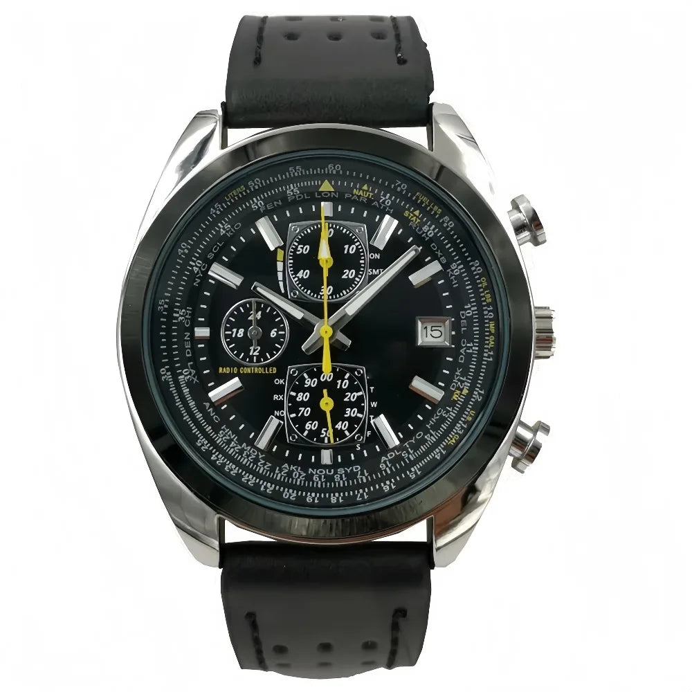 watches for men Quartz Watch Miyota Movement from Japan Multifunctional Series Six Needle Watch with 43mm Dial and Steel Strap