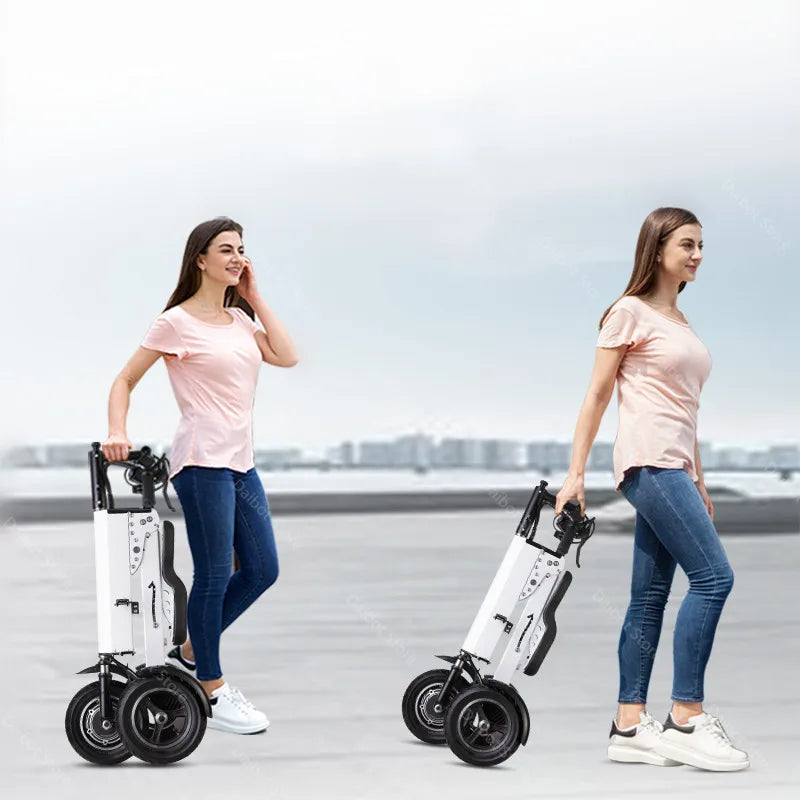 350W 36V 3 wheels Parents Child Electric Scooter 2 Seats For Adults Children 10 Inch Folding Electric Tricycle Scooter For Women