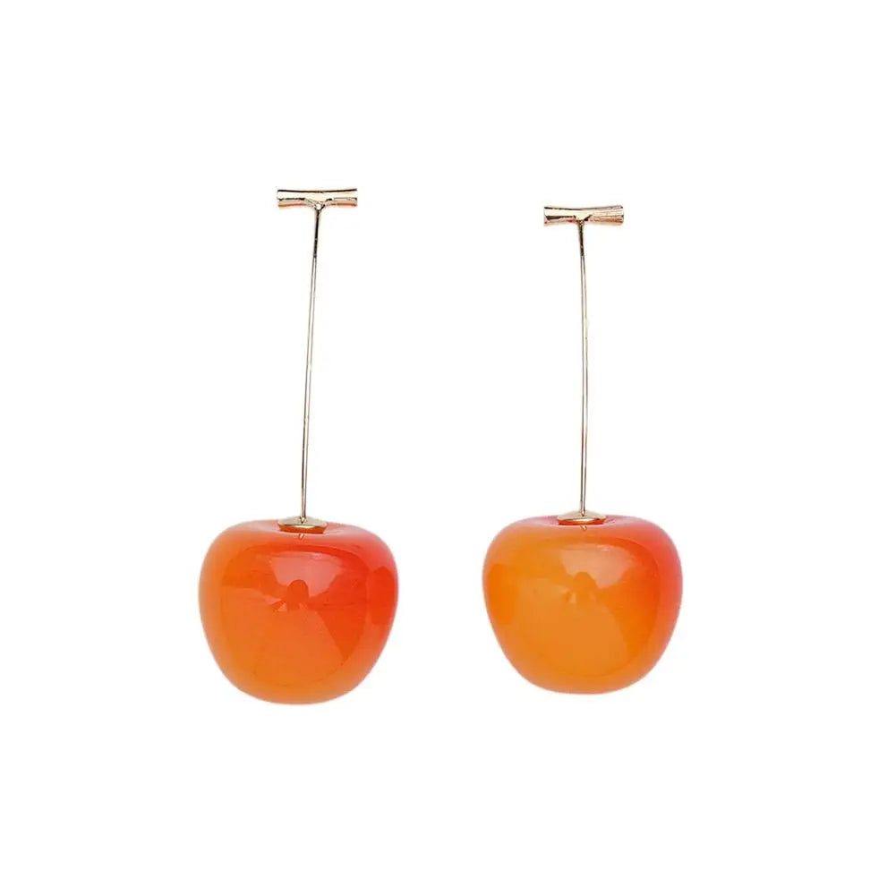 Woman's Exquisite Pendant Earrings Sweet Red Jewelry Gift Stud Earring Color Shiny Dangle Birthday Daily Gold Ins N1g9