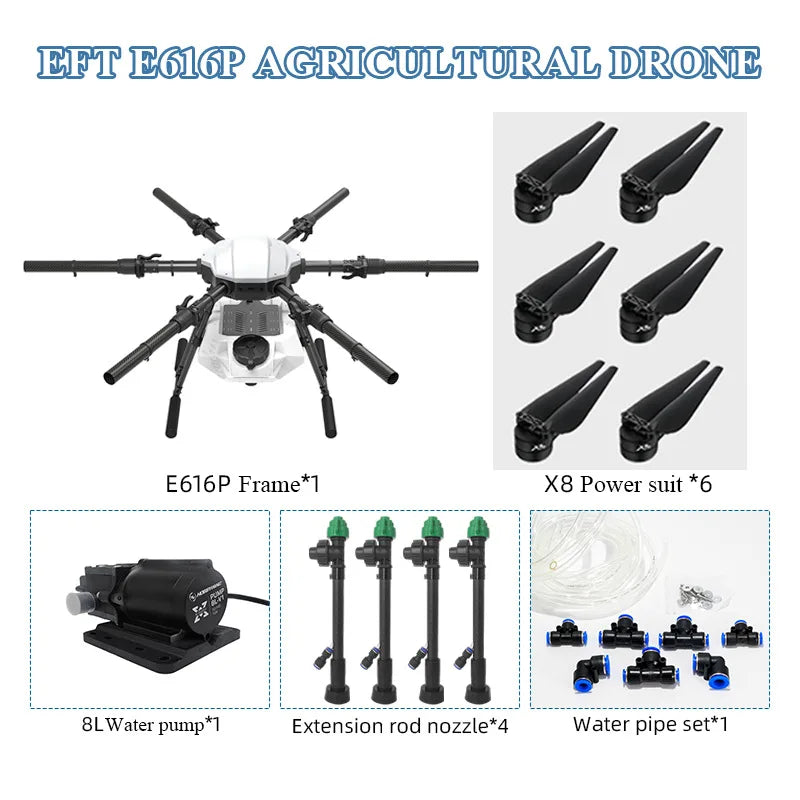 High quality  E416P16kg payload drone AgriculturalDroneProtectionDrone 16L AgricultureElectricSpraying UAV Sprayer dropshipping
