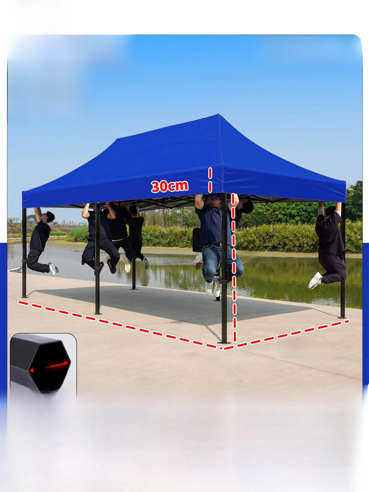 Thiened Four-Legged 3x6 Meters Tent Outdoor Rain And Sun elter Stall Special Outdoor Cam Travel Supplies Canopy