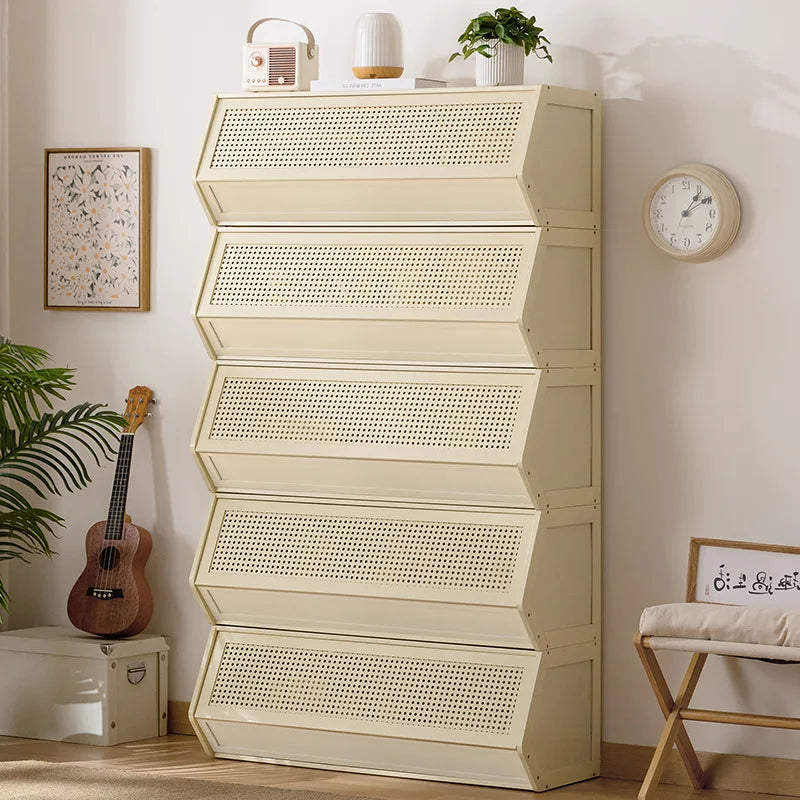 Multi functional stackable storage cabinet with lid, miscellaneous storage box, household storage box, bedside cabinet
