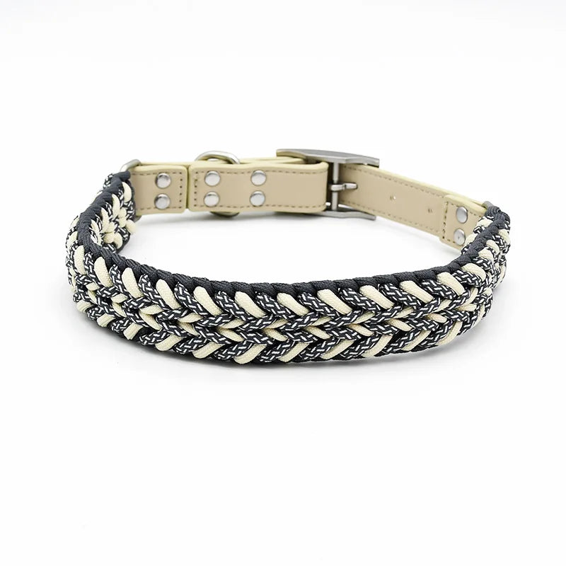 Loudik Wholesale New Dog Walking Rope Handwoven Collar Pet Leash Collar Medium and Large Dog Pet Supplies Puppy Accessories