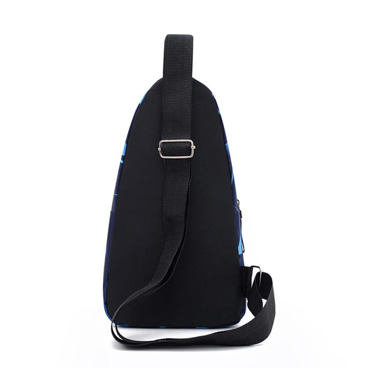 Men's Chest Bag Simple Multi-Functional Large Capacity Men's Casual Crossbody Bag Multi-Functional Single Shoulder Messenger Bag