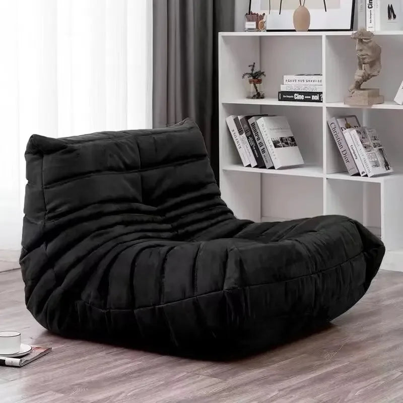 Togo caterpillar sofa balcony leisure bedroom living room reclining sleeping lazy sofa cream wind single recliner