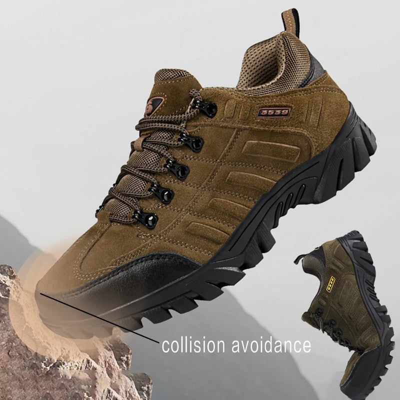 New Outdoor Hiking Trekking Mountain Sports Shoes for Men Walking Shoe Breathable Cushioning Non-slip Travel Casual Sneakers