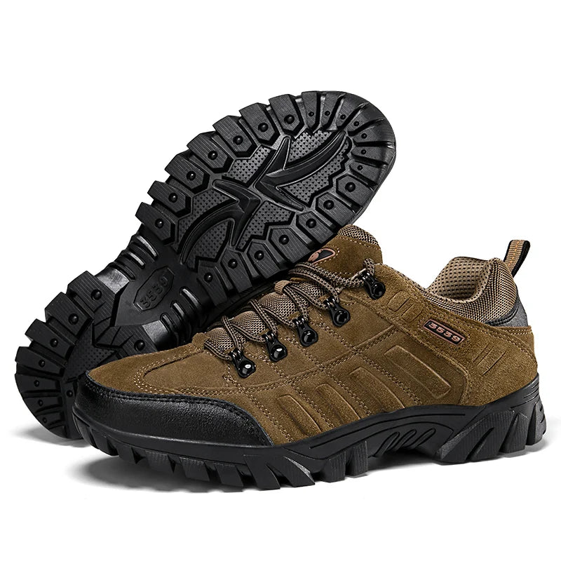 New Outdoor Hiking Trekking Mountain Sports Shoes for Men Walking Shoe Breathable Cushioning Non-slip Travel Casual Sneakers