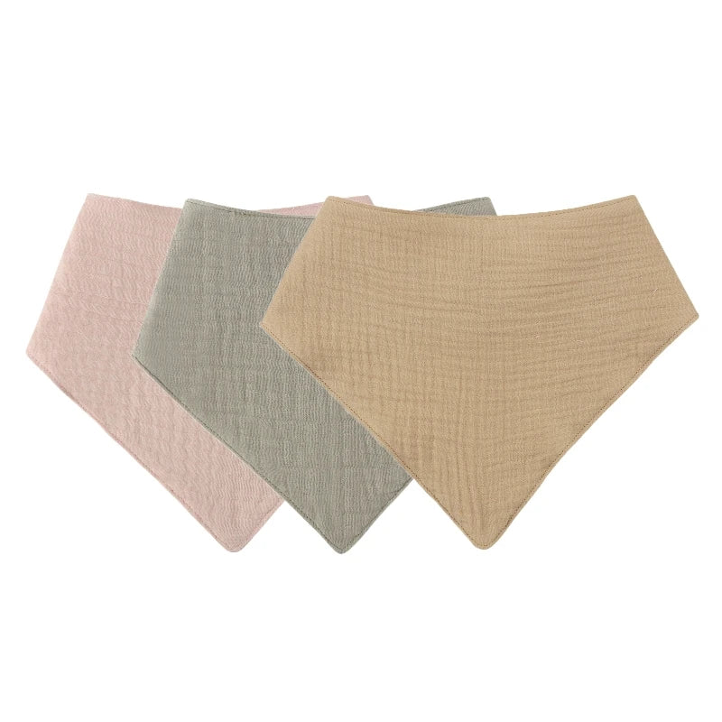 3PCS/5PCS Muslin Bibs Baby Face Towel Wash Cloth Drooling Bibs Toddlers Neck Scarf Baby Stuff Dropshipping