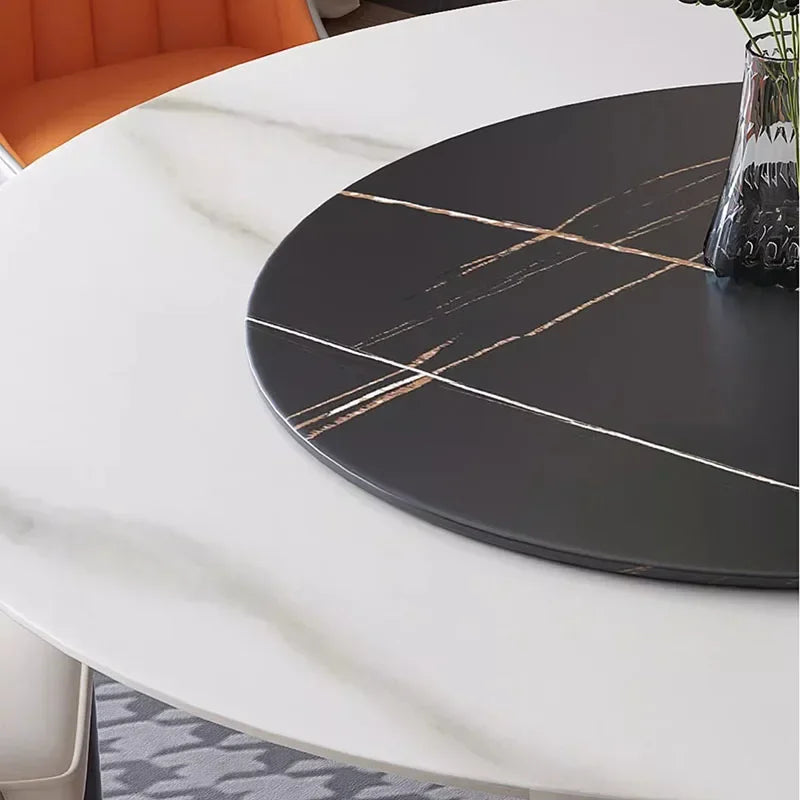 Living Room Dining Table Round Nordic Minimalist Marble Style Dining Table Beauty Comfy Mesas De Comedor Home Furniture