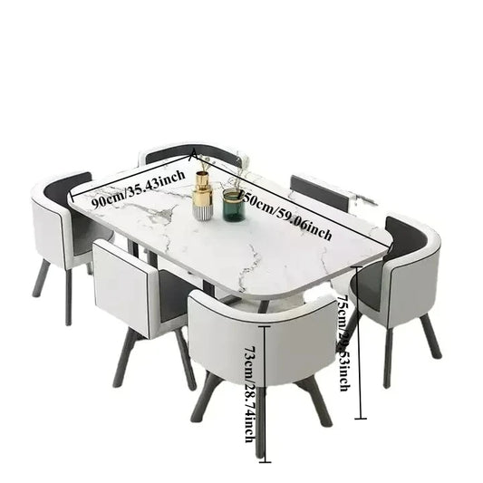 Dining Table, Rectangular for Dining Room/living Room, Kitchen Table Set with Metal Legs Customizable