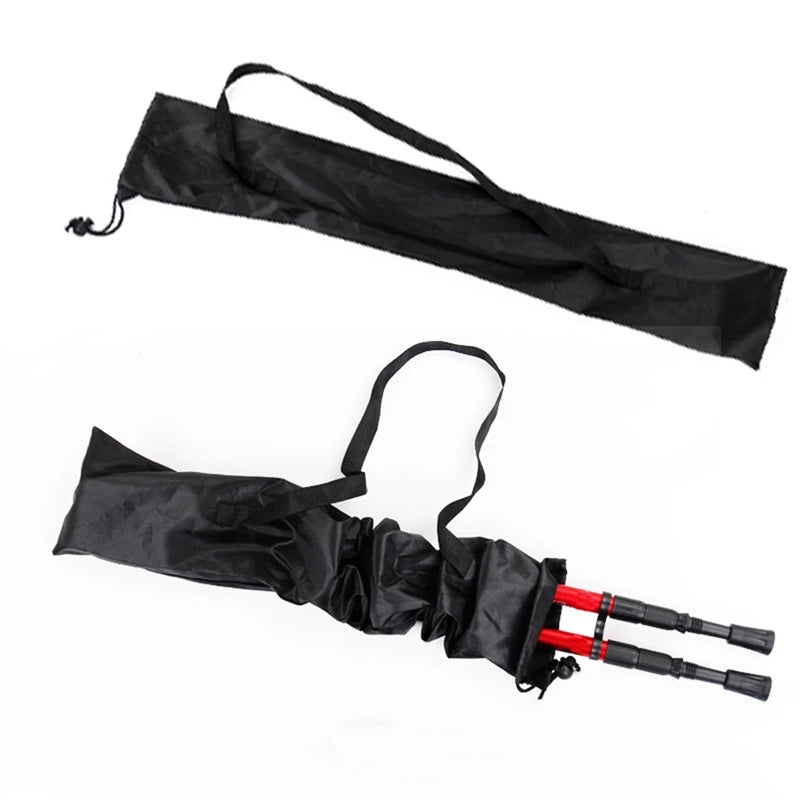 Trekking Poles Storage Bag Outdoor Hiking Travel Walking Sticks Foldable Alpenstock Bags with Shoulder Strap Storage Supples