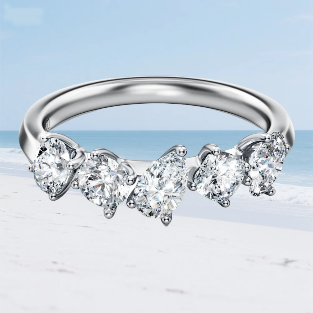 Women's gemstone ring, versatile and fashionable, inlaid with gorgeous colored gemstones, suitable for lovers