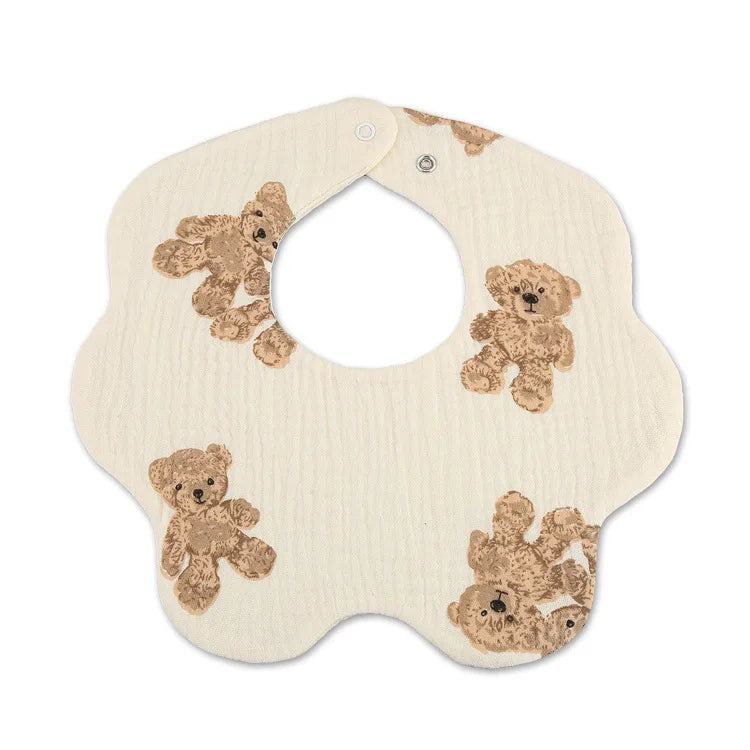 Baby Bibs Cotton Boys and Girls Bib Cute Print Newborn Burp Cloths Waterproof Infants Mesh Bibs Baby Feeding Accessories