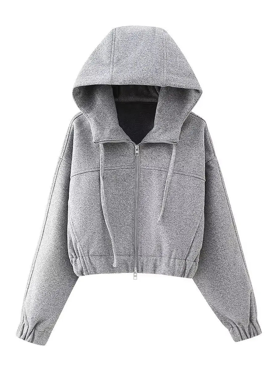 2025 new women's clothing European and American style fashion personality versatile daily fabric short sweater