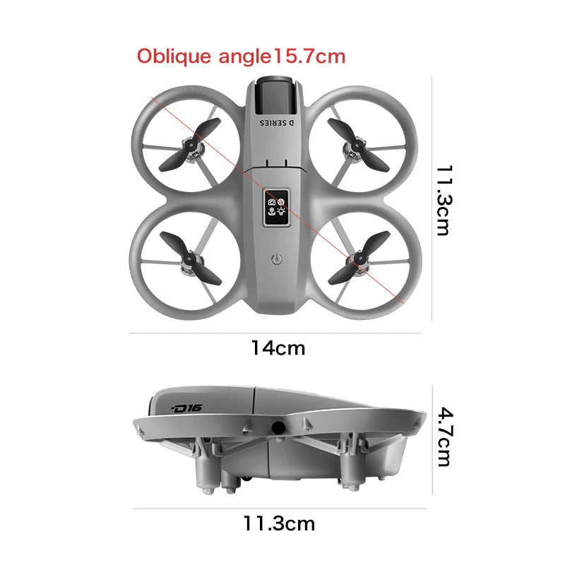 NEW Drones D16 GPS 8K Professional HD 180° Dual Cameras 5G WIFI Brushless Motors Obstacle Avoidance FPV Foldable Quadcopter Toys