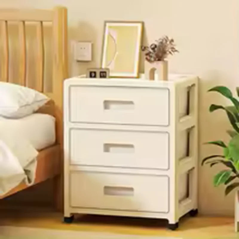 Large Capacity Storage Cabinet with Rolling Wheels,3-6 Tier, for LivingRoom/Bedroom/StudyOrganization,Cream Color