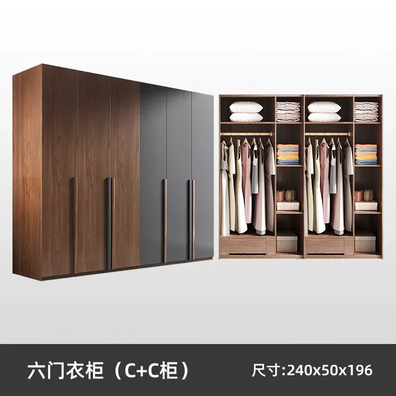 Chest Drawers Armored Living Room Cabinets Double Wardrobe Closet Simple Small Bedroom Storage Organizer Assembly For Clothes