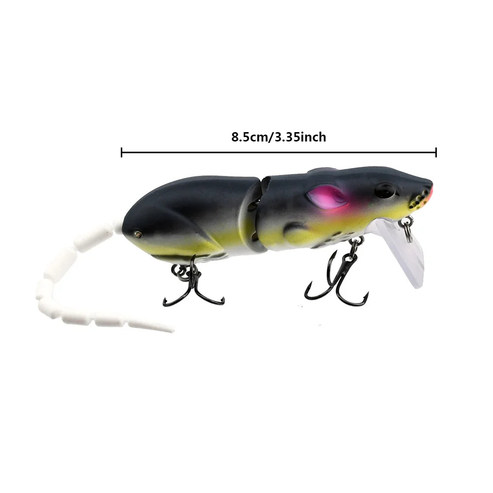 15.5CM Mouse Lure Artificial Plastic Mouse Fishing Lure Swimbait Rat Pike Bass Minnow Floatingbaits Fishing Tackle Accessories