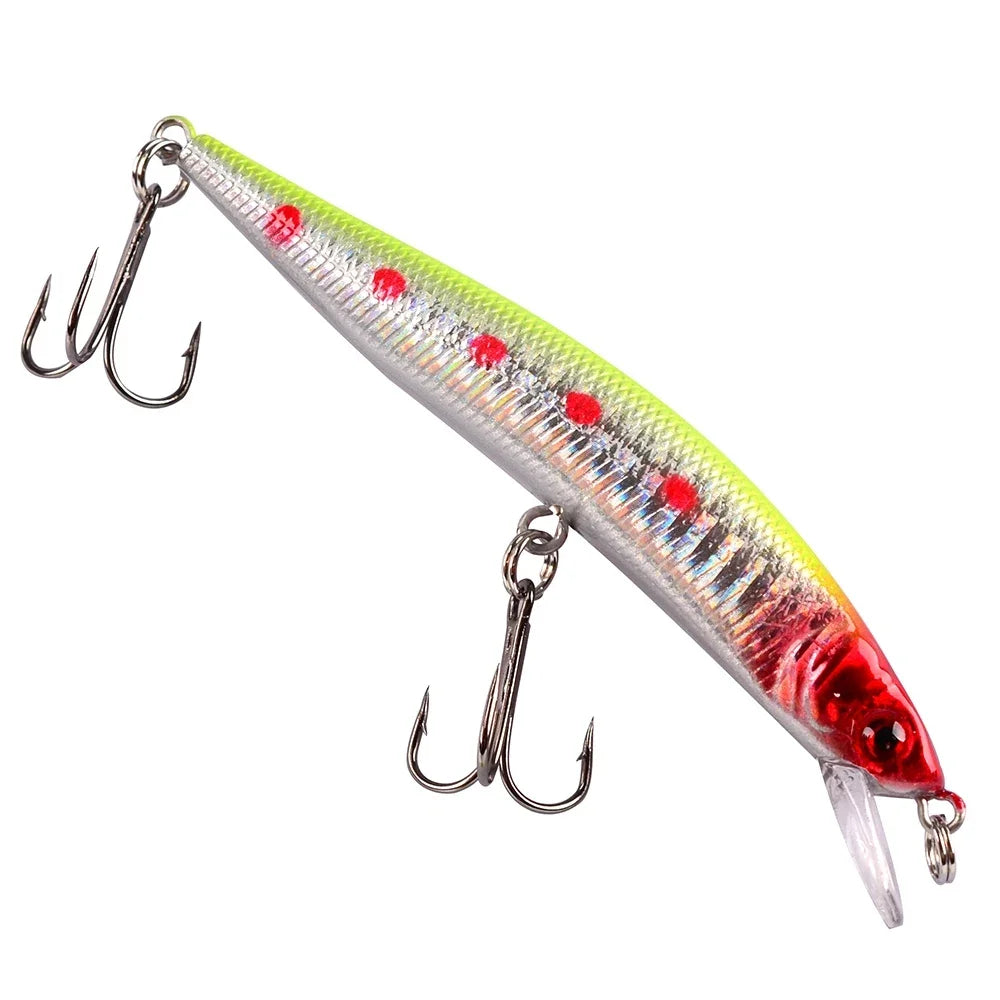 Floating Minnow Fishing Lure 10cm 9.5g 3D Eyes Crankbait Wobblers Artificial Plastic Hard Bait Bass Pike Jerkbait Fishing Tackle