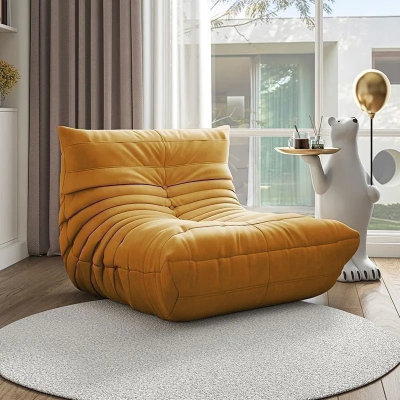 MOMO Caterpillar Lazy Sofa 90cm Width Tatami Mat Single Person Bedroom Balcony Ins Sofa Foam Filling for Lie And Sleep