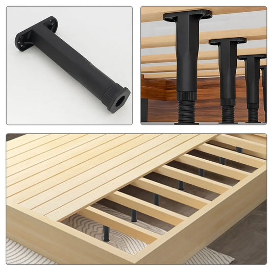6 Pcs Bed Frame Support Legs Feet Replacements Adjustable Furniture Cabinet Height