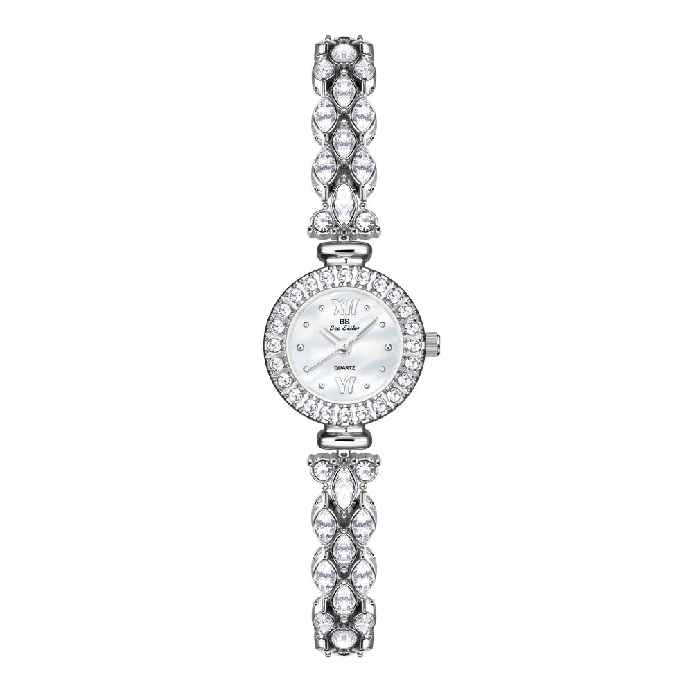 Women's Watches 2025 Luxury Elegant Ladies Wrist Watch Gold Silver Rhinestone Quartz Wristwatch Vintage Female Small Clock