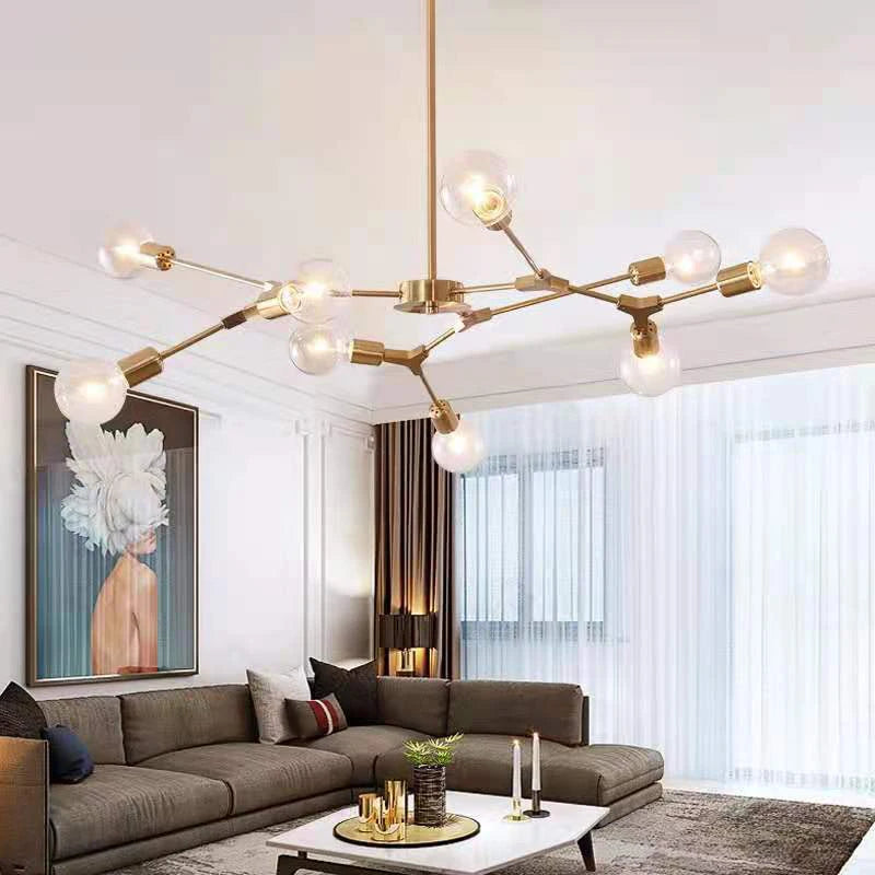 Modern Home LED Chandelier Living Room Decoration  Bedroom  Restaurant Light Study  Molecular Formula Chandelier Lighting